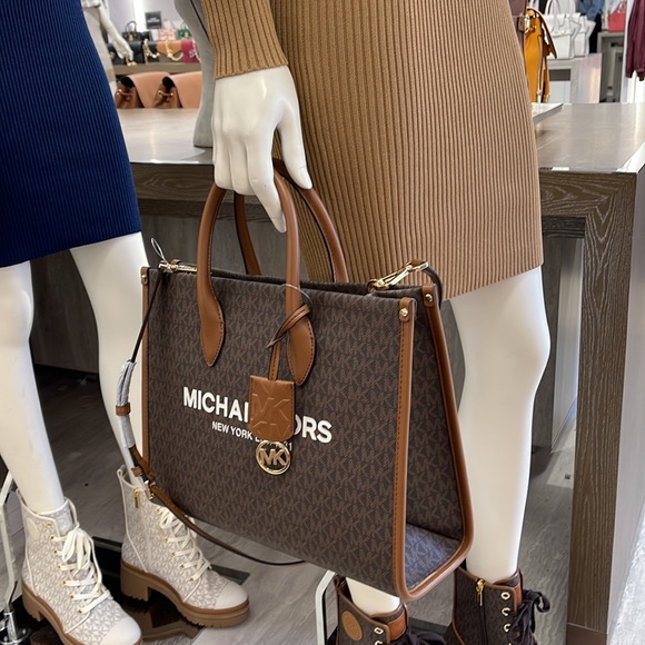 Michael Kors "Mirella" MD EW Tote Brown Shoulder Bag - 35F2G7ZT2B - Picture 14 of 16